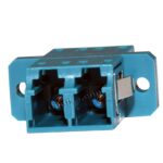Optical adapter LC female – LC female Duplex with flange